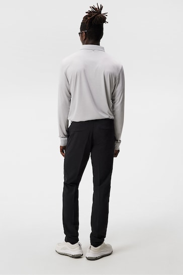J.Lindeberg Grey Long Sleeve Polo Shirt