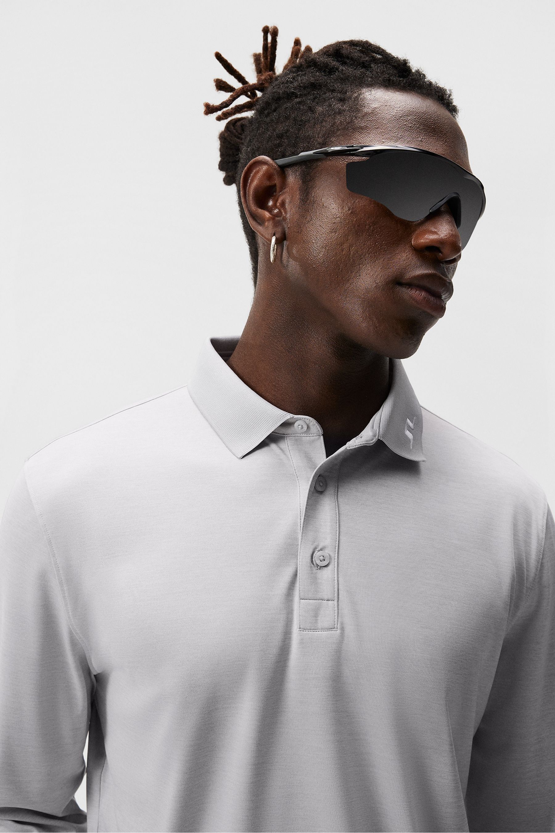Buy J.Lindeberg Grey Long Sleeve Polo Shirt from the Next UK
