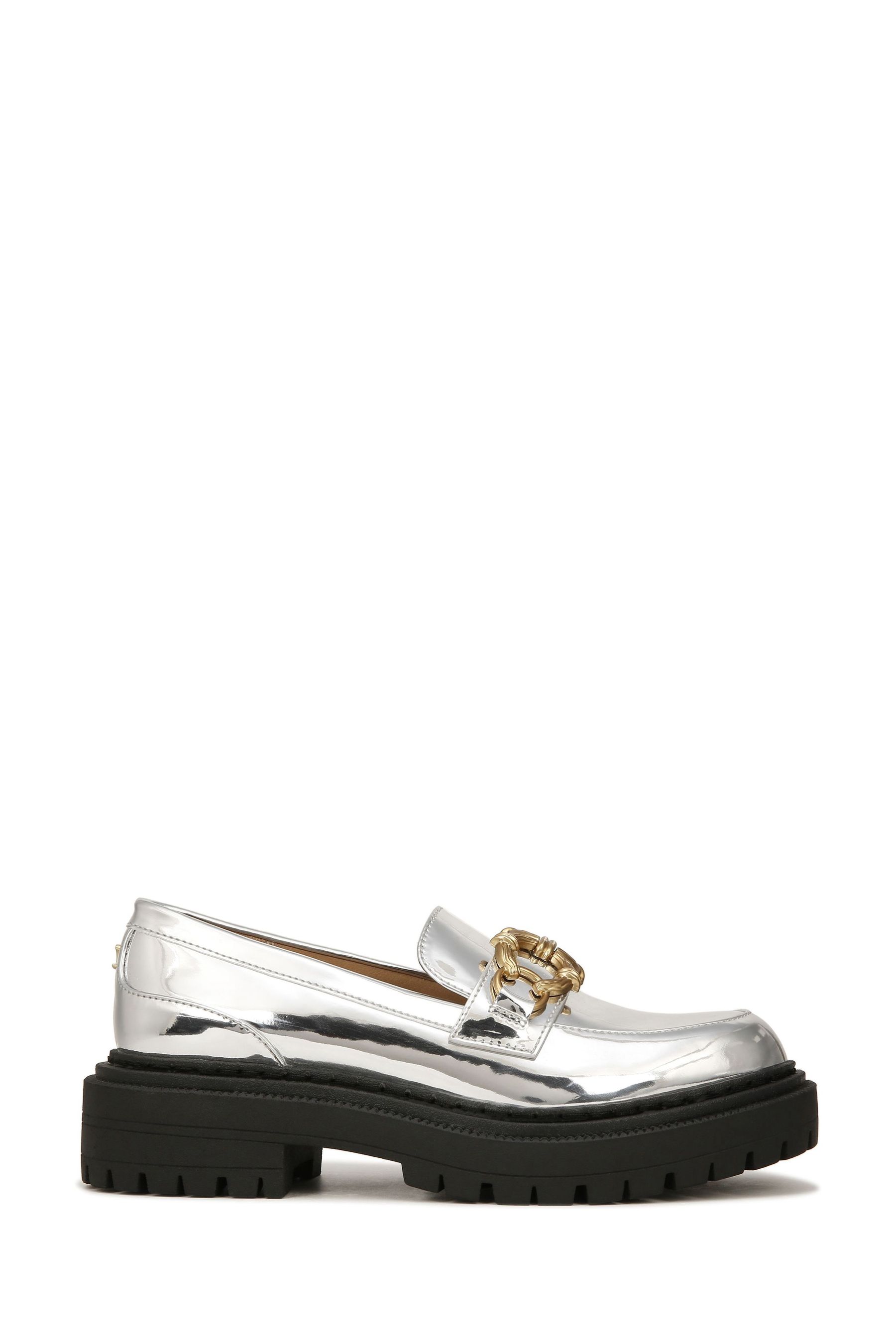 Silver online loafers next