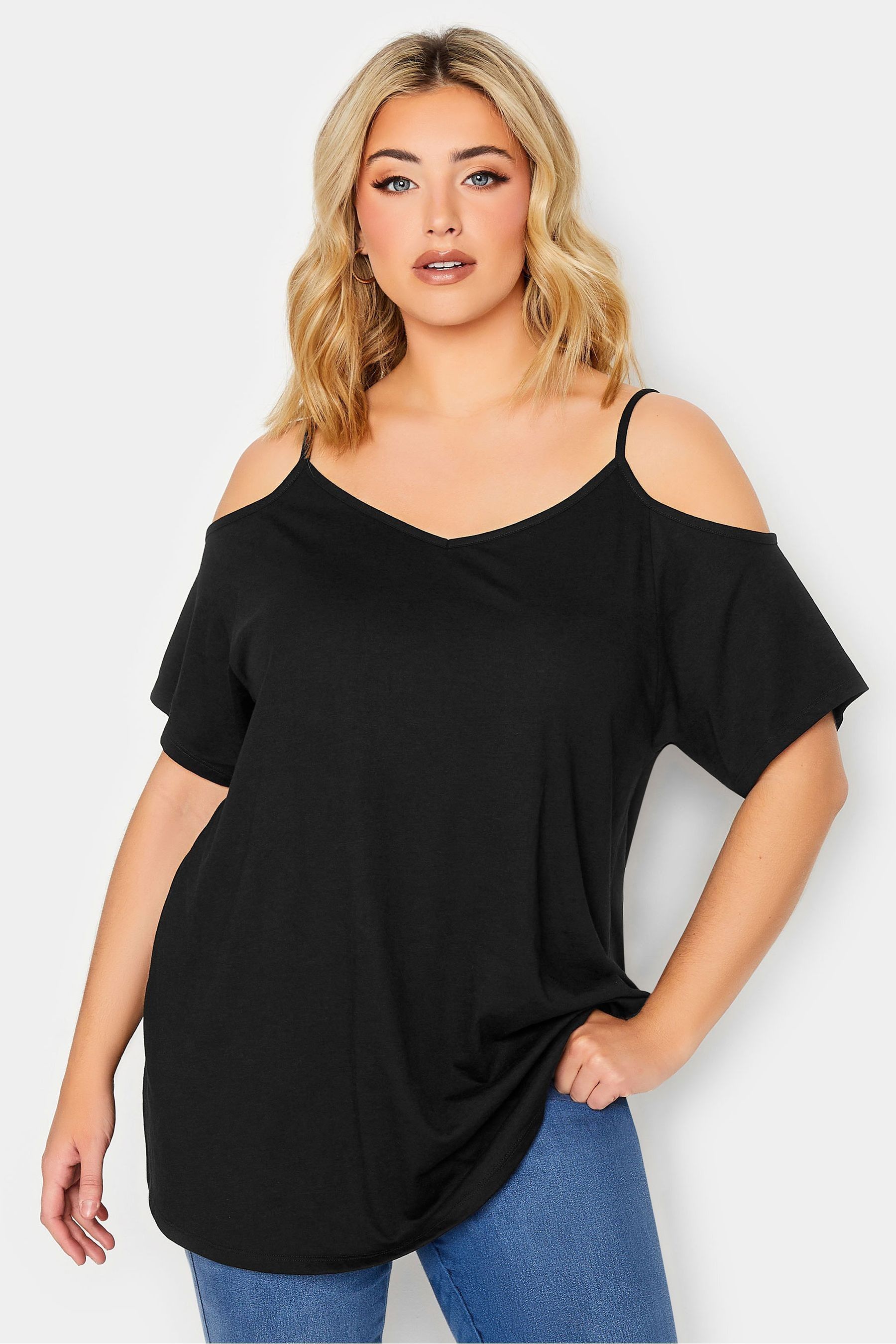 Cold shoulder t shirt discount