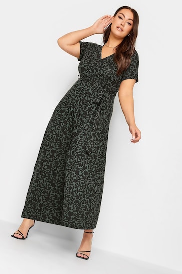 Yours Curve Green Wrap Dress