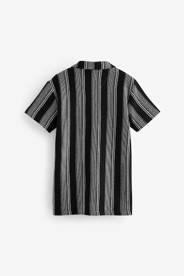Black Stripe Short Sleeve Shirt (3-16yrs)