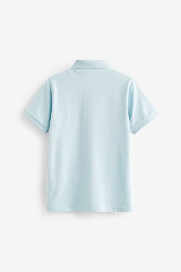Light Blue Short Sleeve Polo cheerful Shirt (3-16yrs)