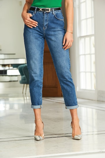 Sosandar Light Blue Tall Slim Leg Mom Jeans