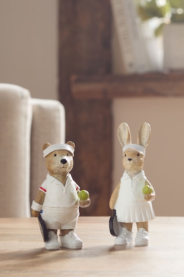 Natural Tennis Bertie and Rosie Ornaments Set of 2