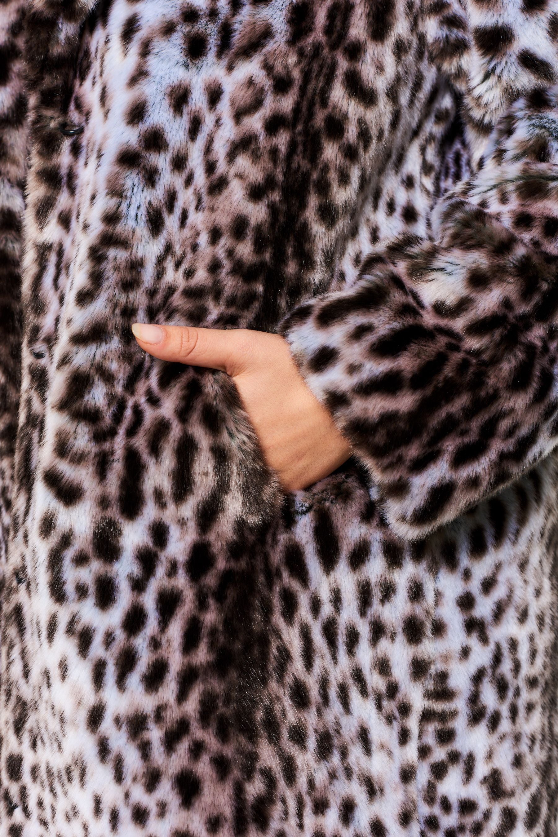 Buy Sosandar Brown Cheetah Print Faux Fur Coat from the Next UK