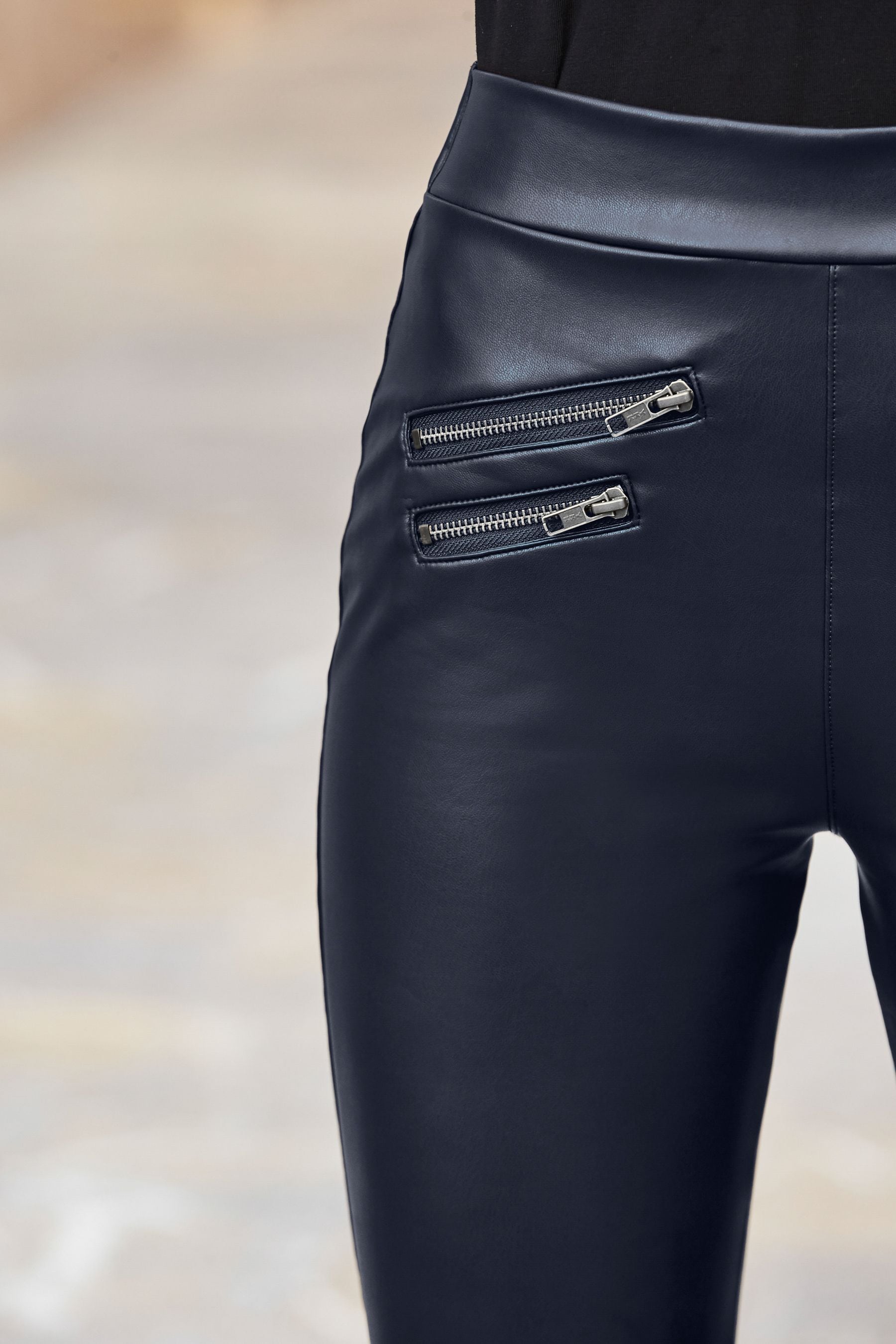 Tall leather look jeans clearance