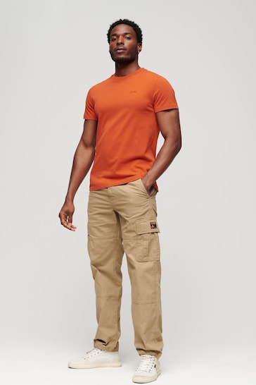 Superdry Orange Small Cotton Essential Logo T-Shirt