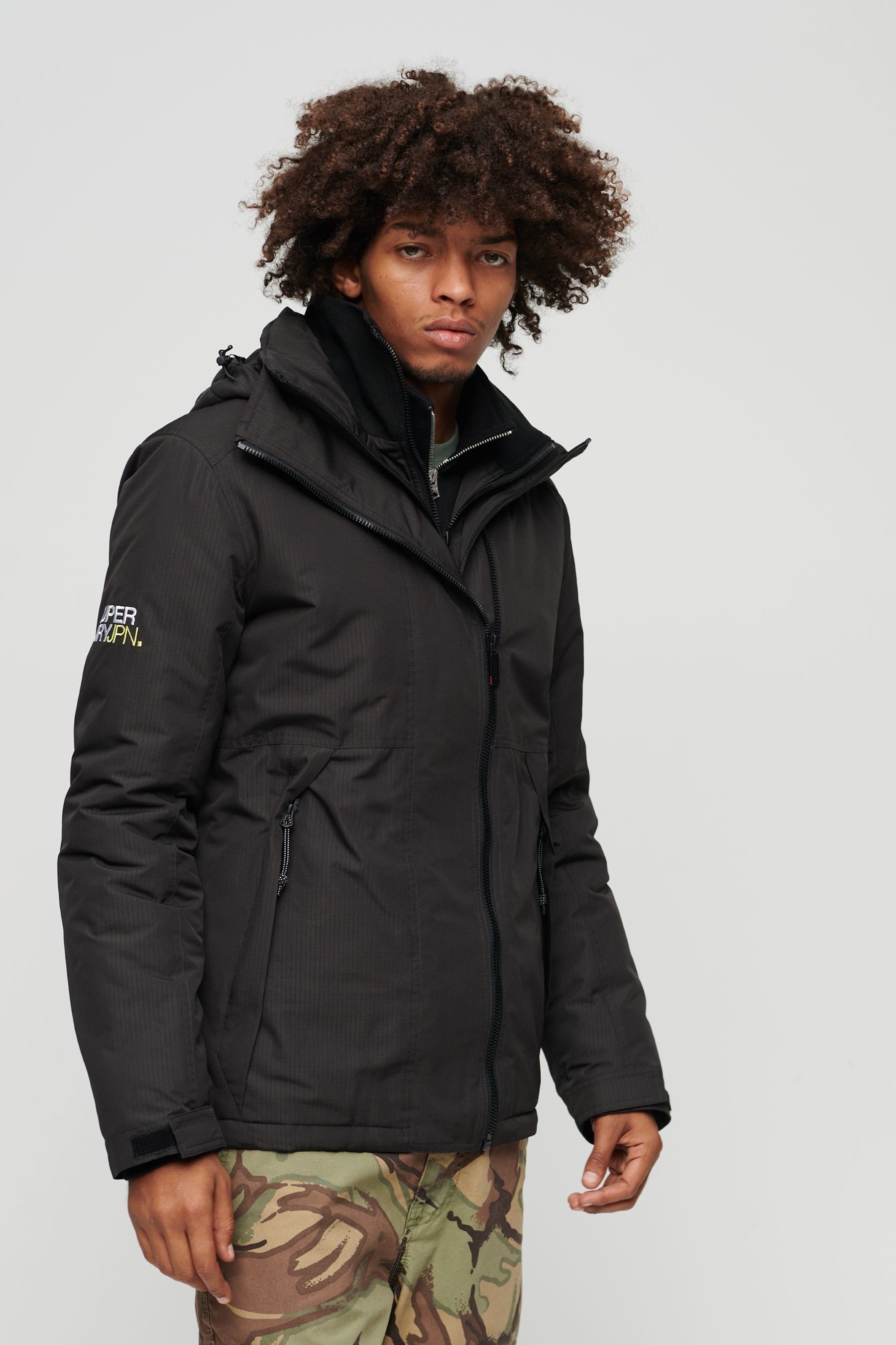 Buy Superdry Black Hooded Yachter Windbreaker Jacket from the Next