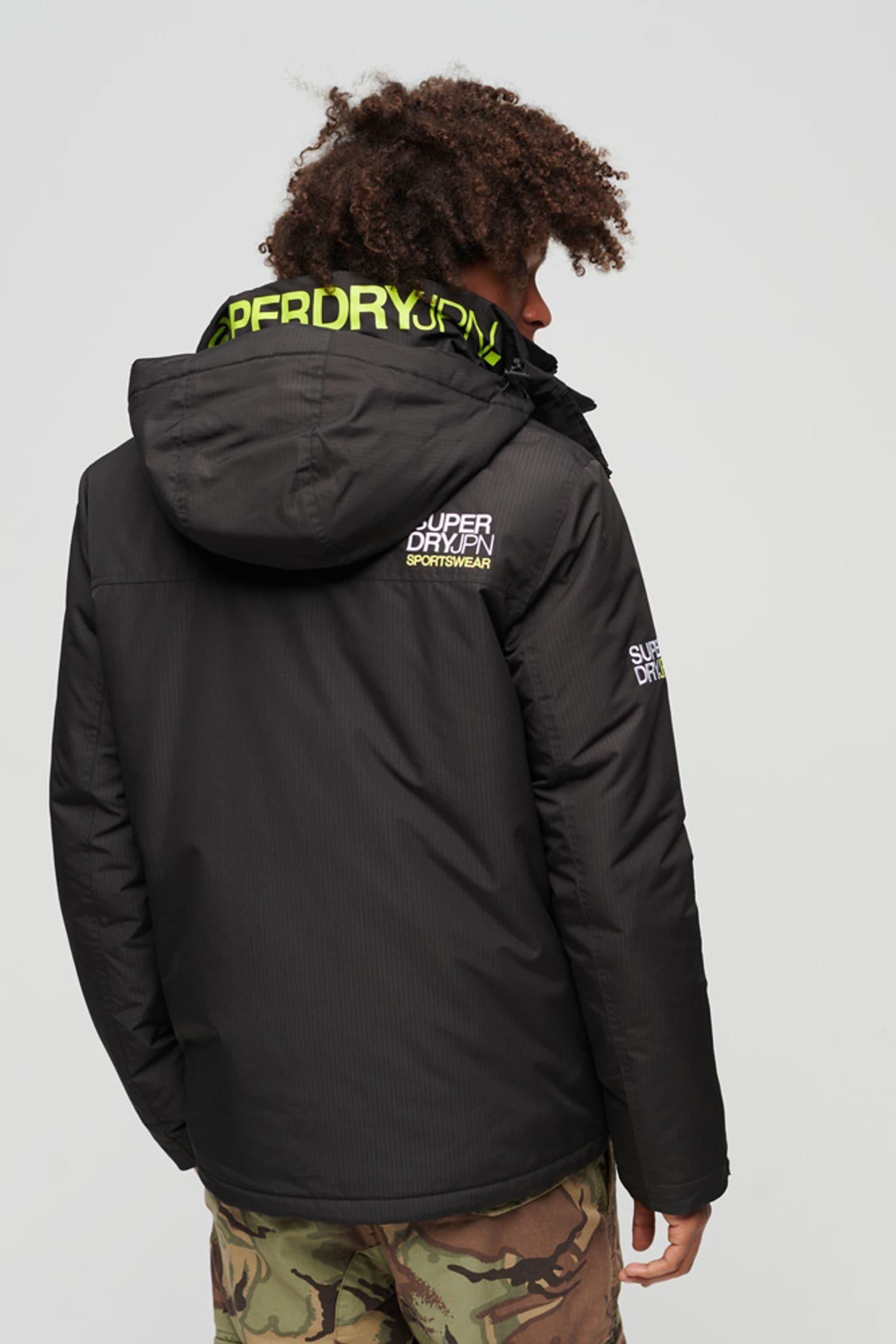 Buy Superdry Black Hooded Yachter Windbreaker Jacket from the Next
