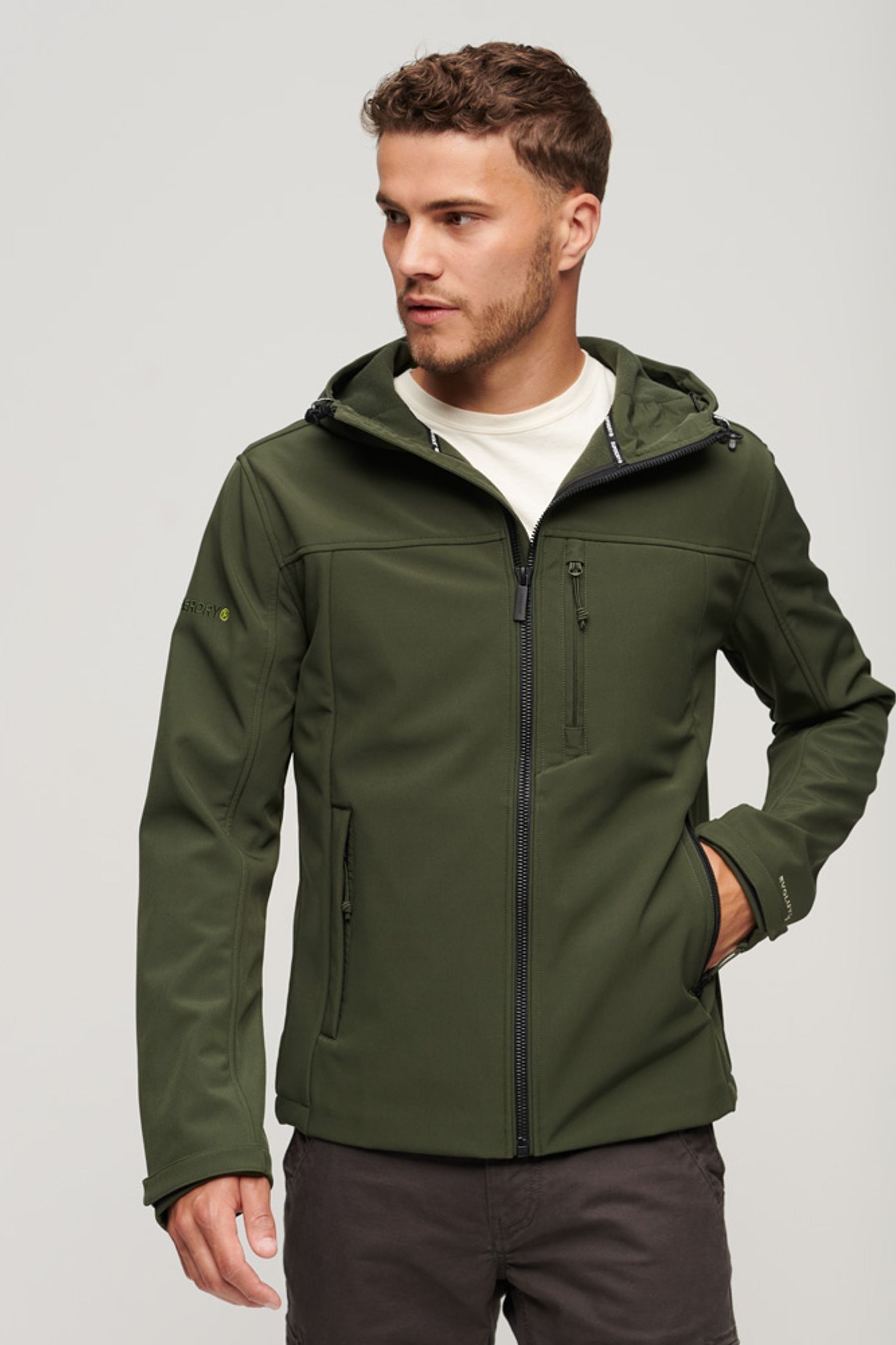 Soft shell jacket with fleece lining store