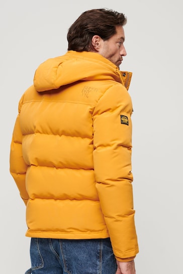 Superdry Yellow Everest Hooded Puffer Jacket