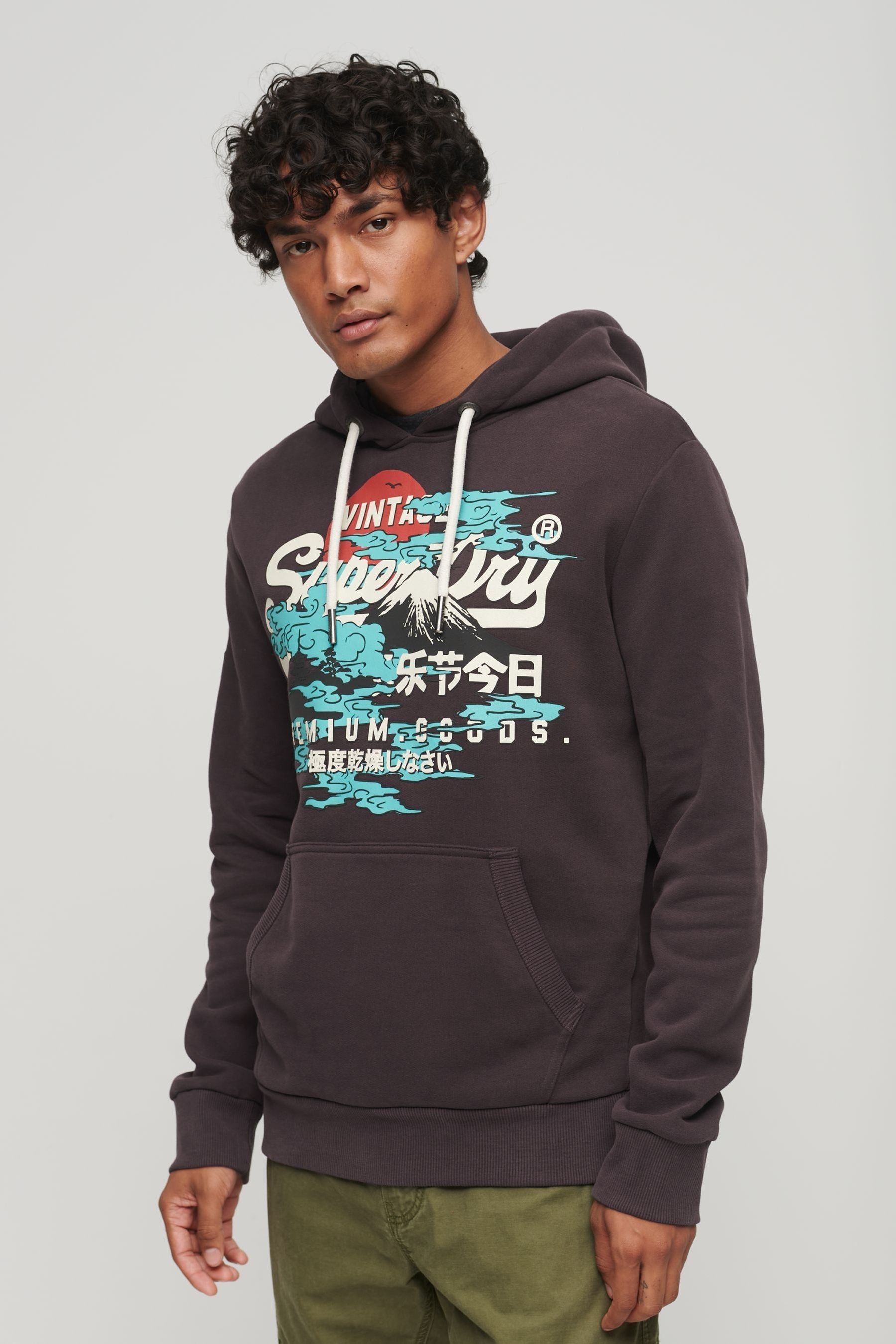 Purple superdry clearance hoodie