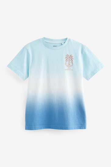 Blue Relaxed Fit Tie-Dye Short Sleeve T-Shirt (3-16yrs)