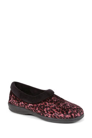 Pavers Red Leopard Print Casual Slippers
