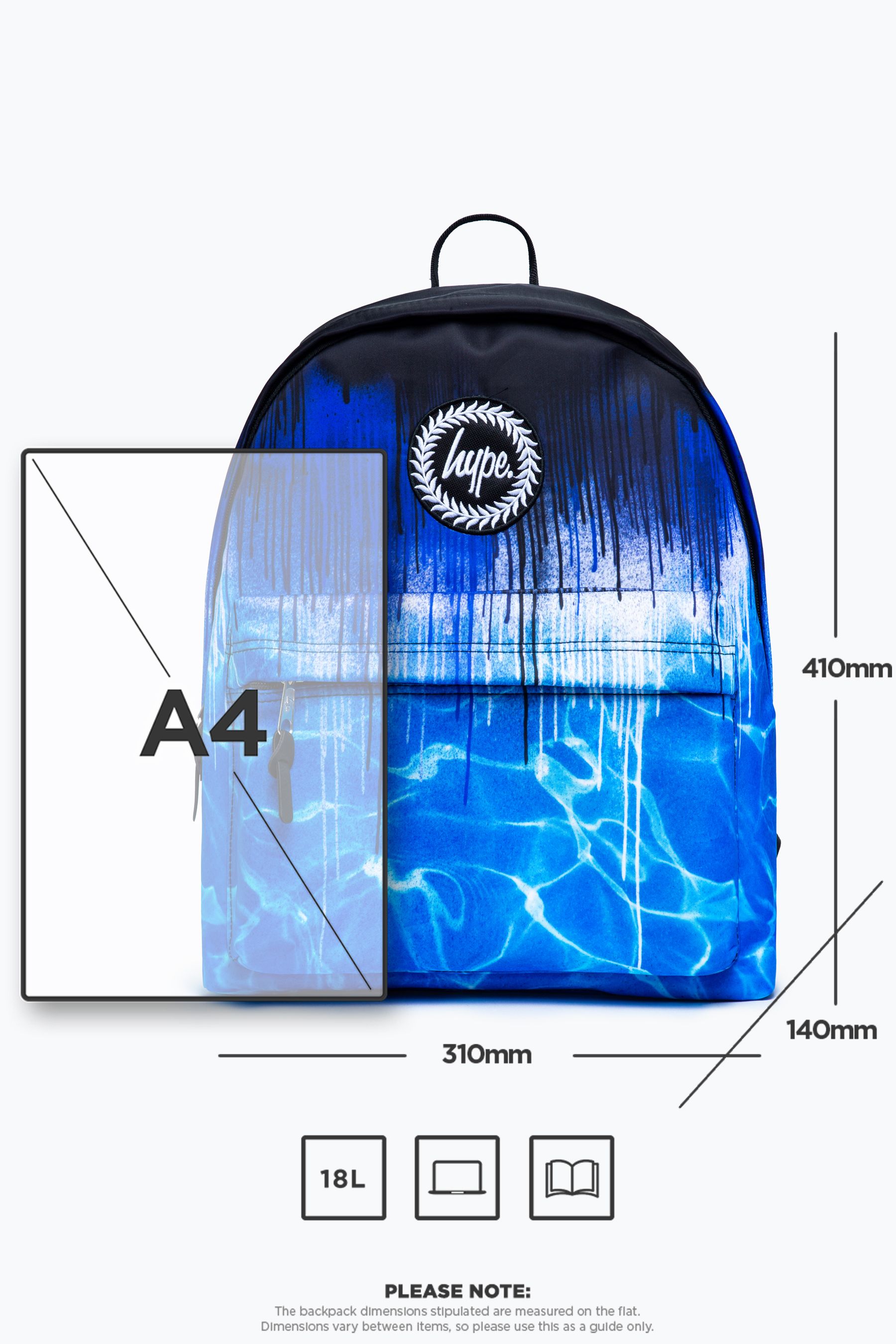 Hype baby blue backpack new arrivals