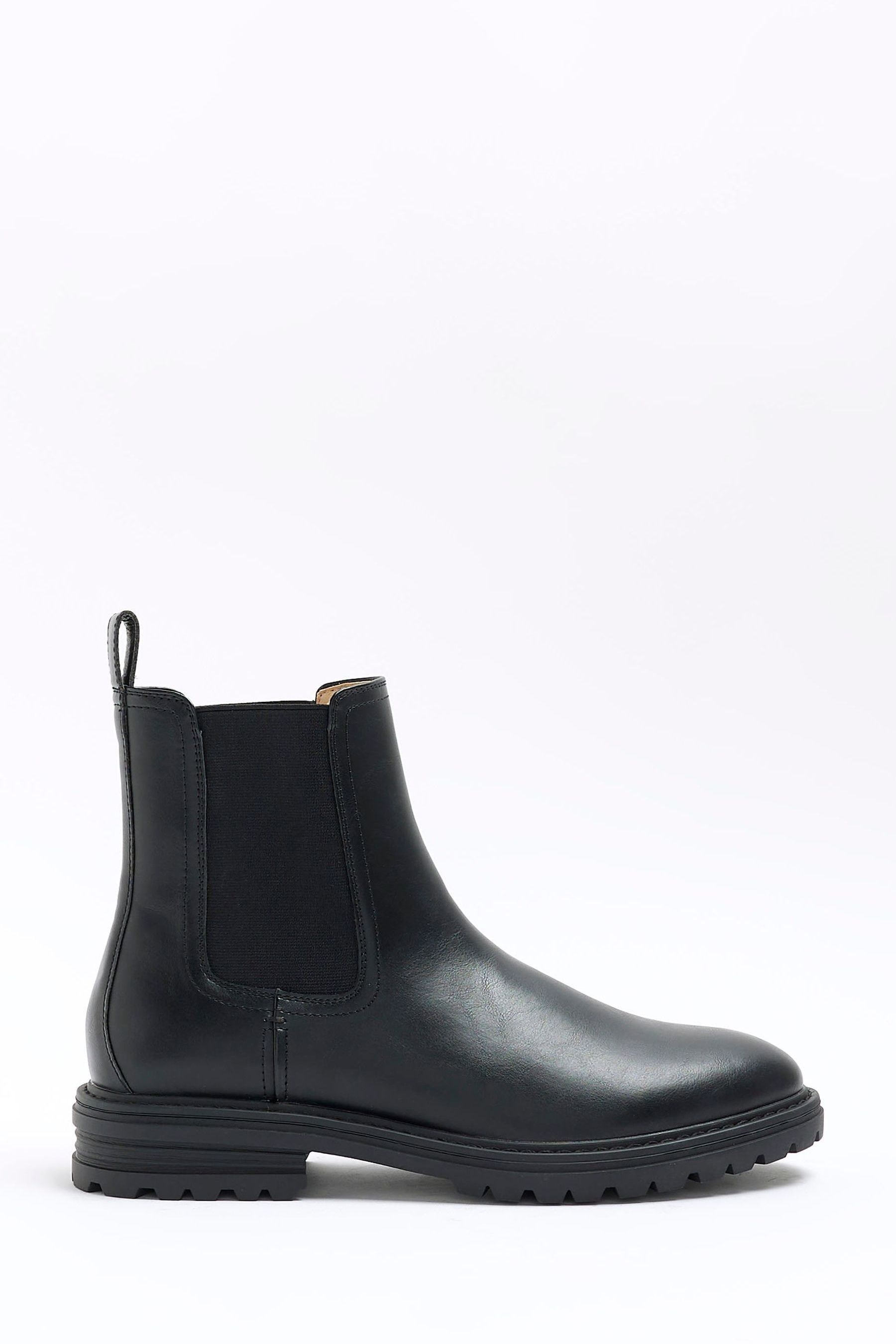 River island 2025 black leather boots