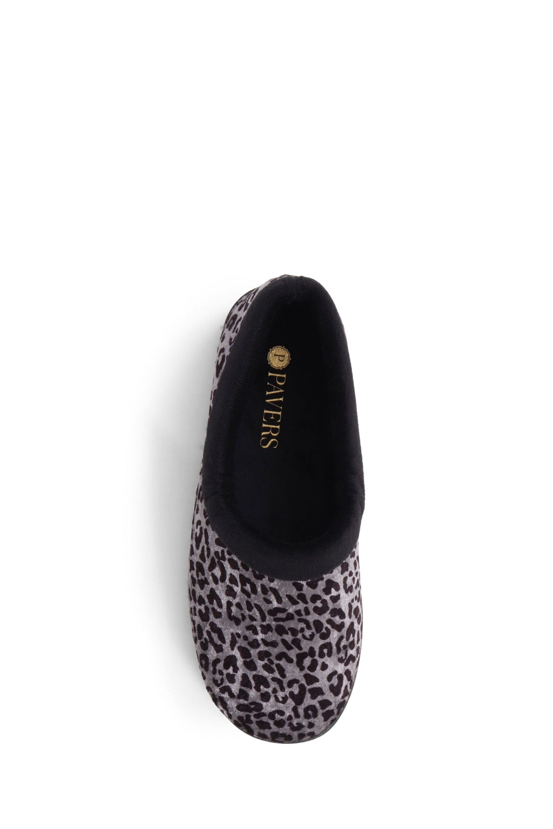 Pavers Grey Leopard Print Casual Slippers