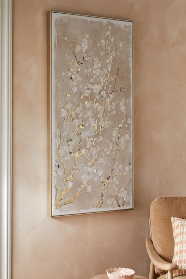 Natural Blossom Tree Framed Canvas Wall Art