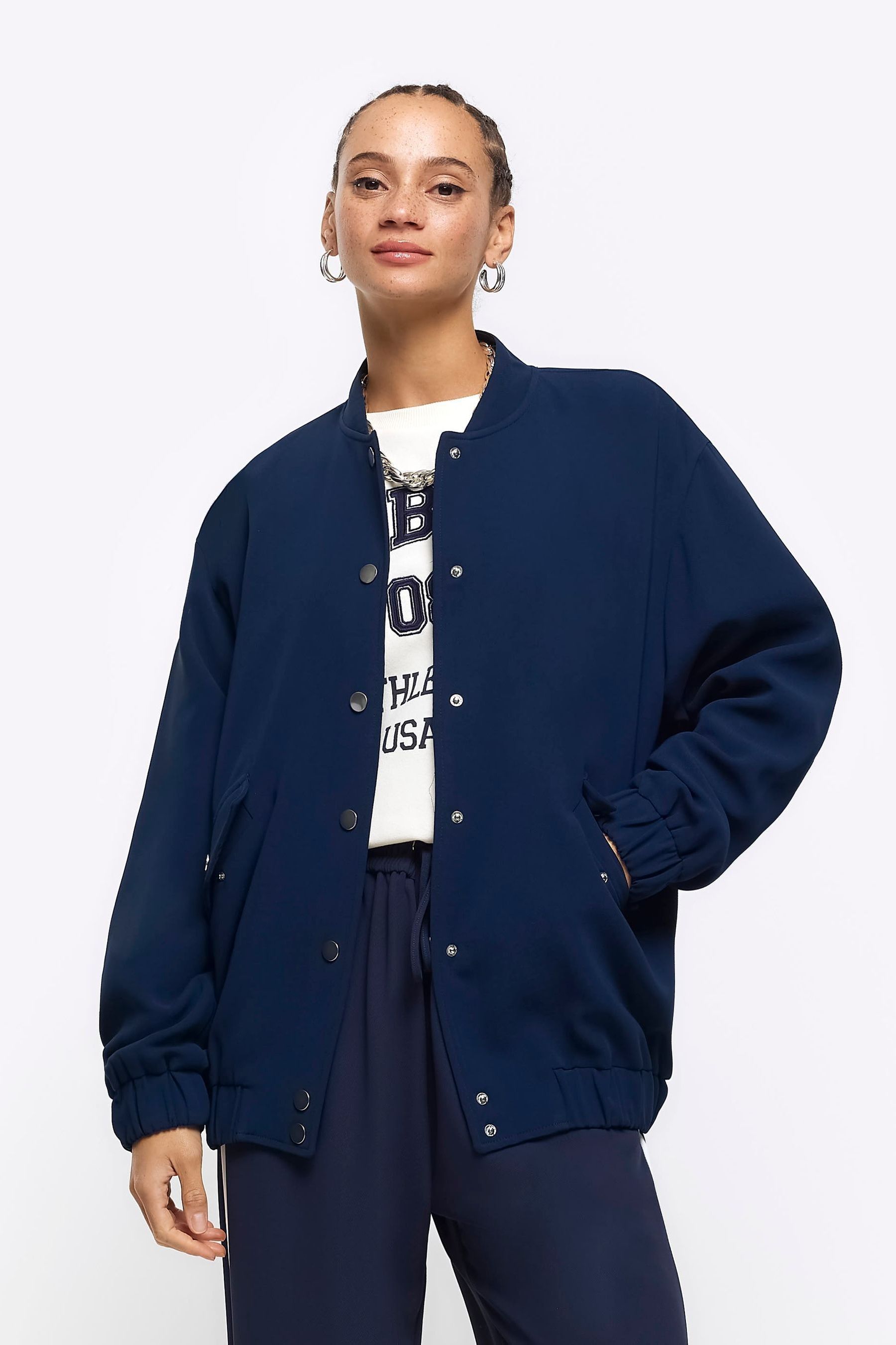 River island sales blue jacket