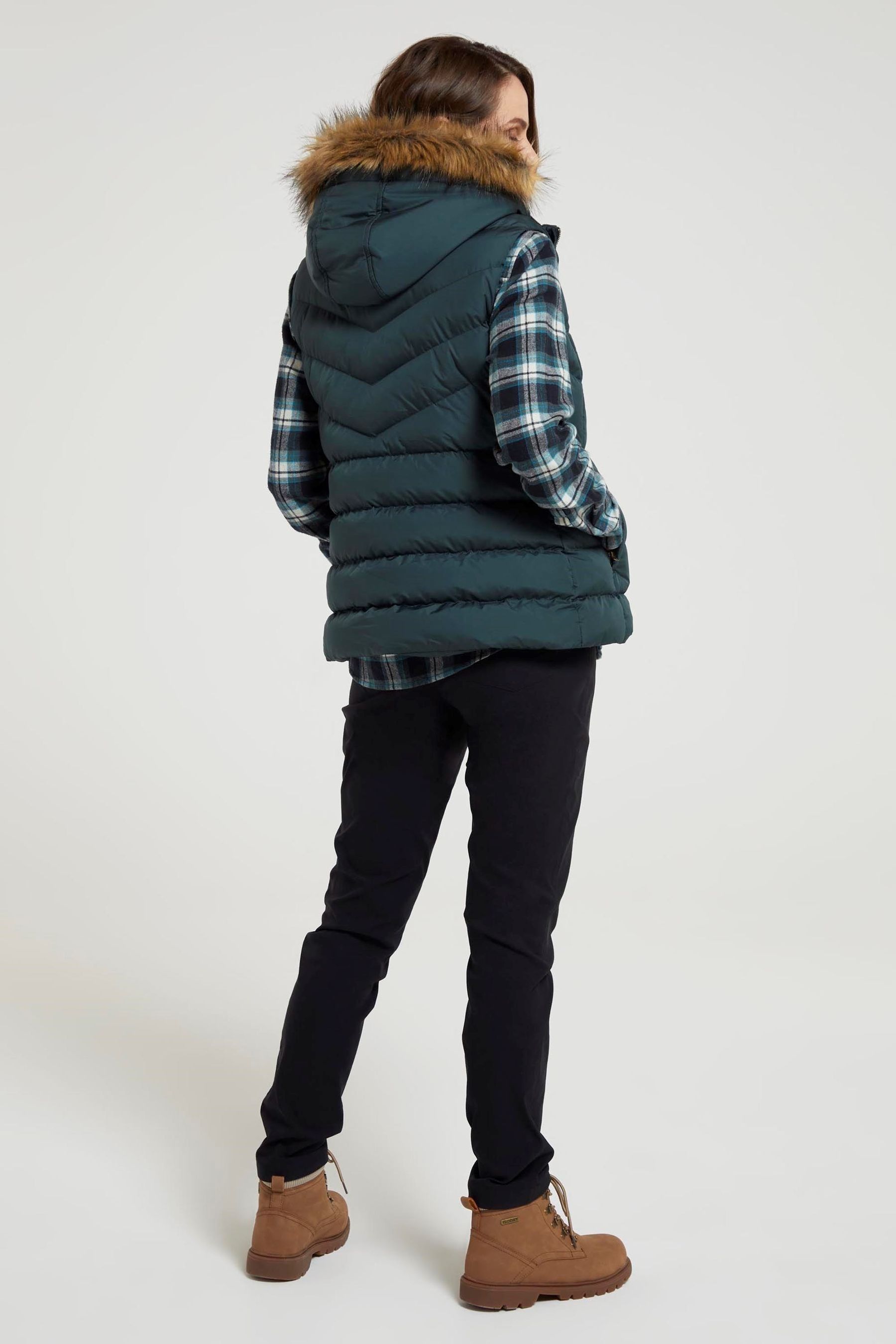Faux fur lined vest womens hotsell