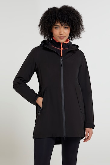 Mountain Warehouse Black Womens Hilltop II Waterproof Coat