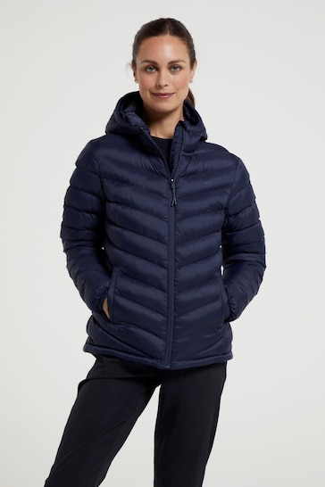 Mountain Warehouse Blue Womens Seasons Water Resistant Padded Jacket