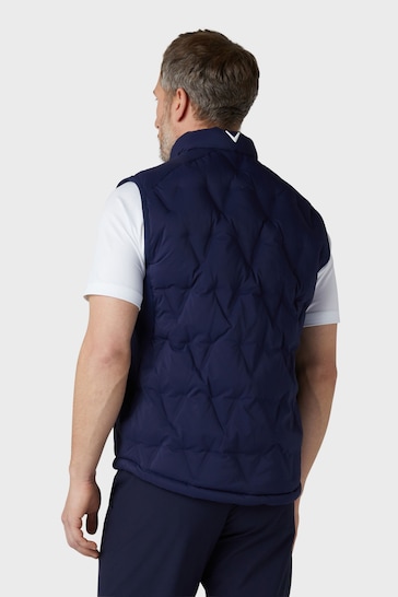 Callaway Apparel Mens Blue Golf Chev Welded Quilted Vest