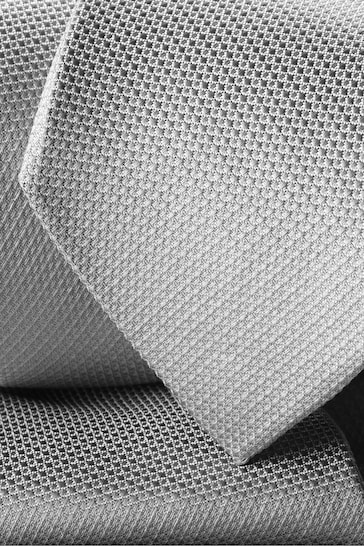 Charles Tyrwhitt Grey Silk Stain Resistant Tie