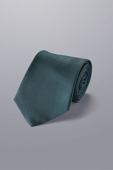 Charles Tyrwhitt Green Silk Stain Resistant Tie