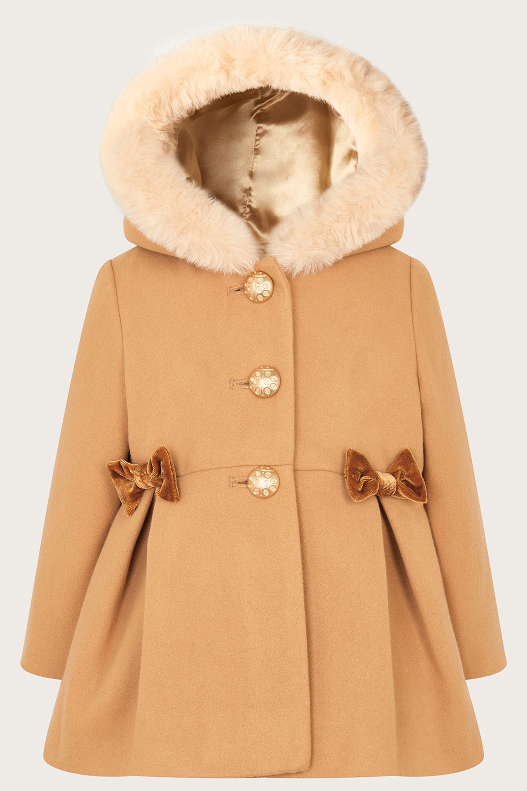 Baby coat with fur hood store