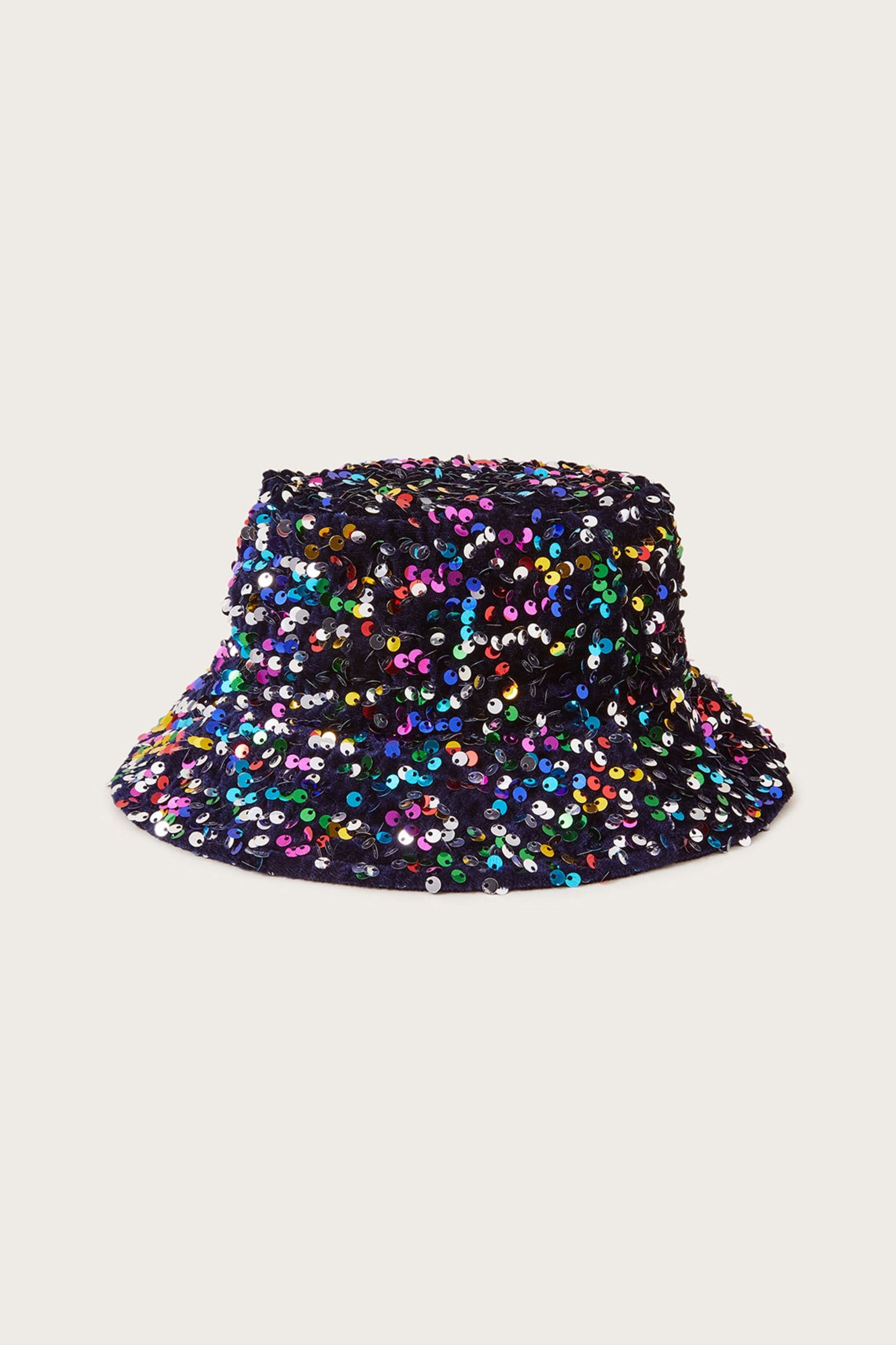 Buy Monsoon Blue Sassy Sequin Bucket Hat from the Next UK online shop