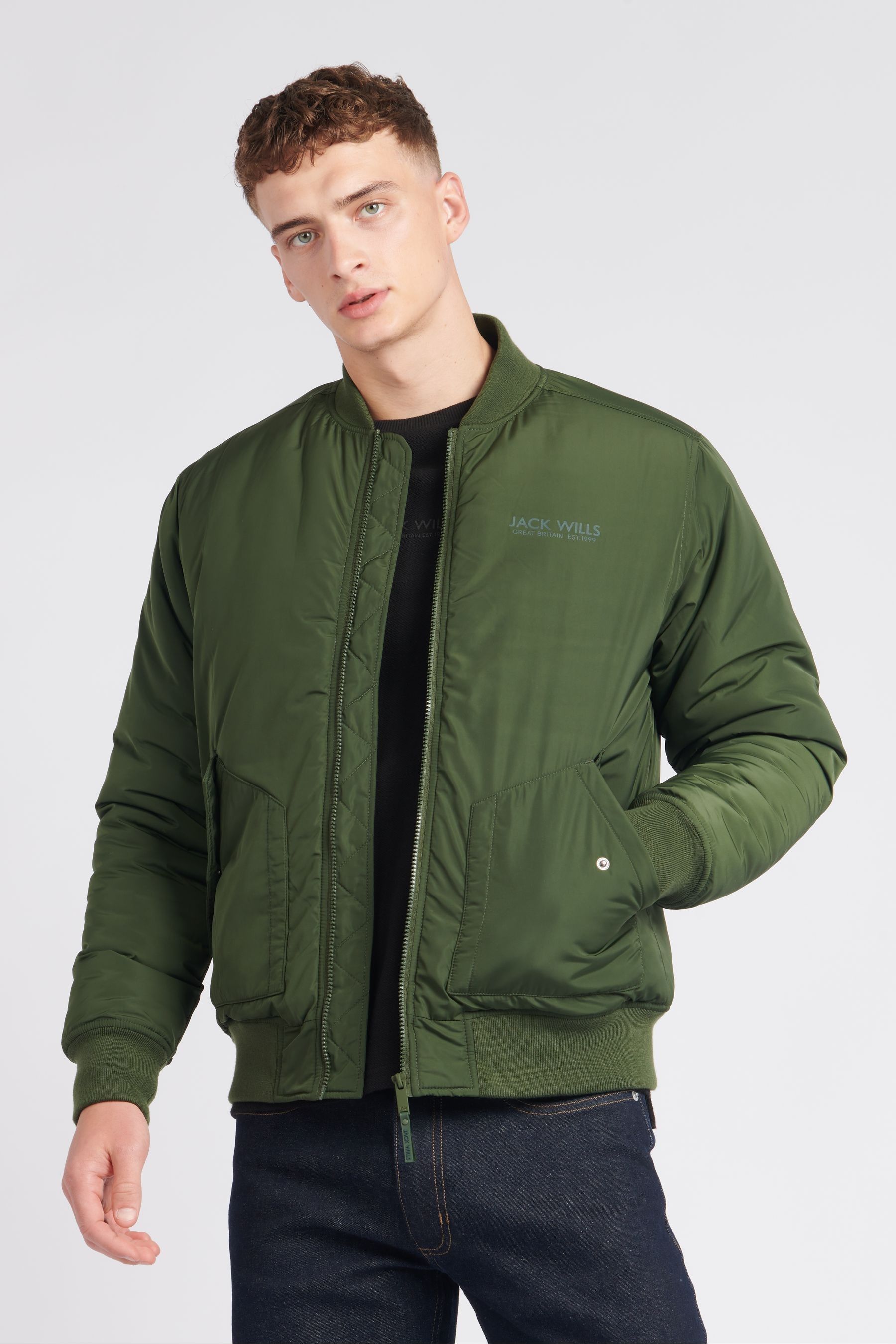 Buy Jack Wills Mens Green Bomber Jacket from the Next UK online shop
