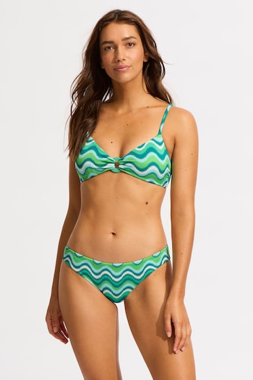Seafolly Neue Wave Green Hipster Bikinis