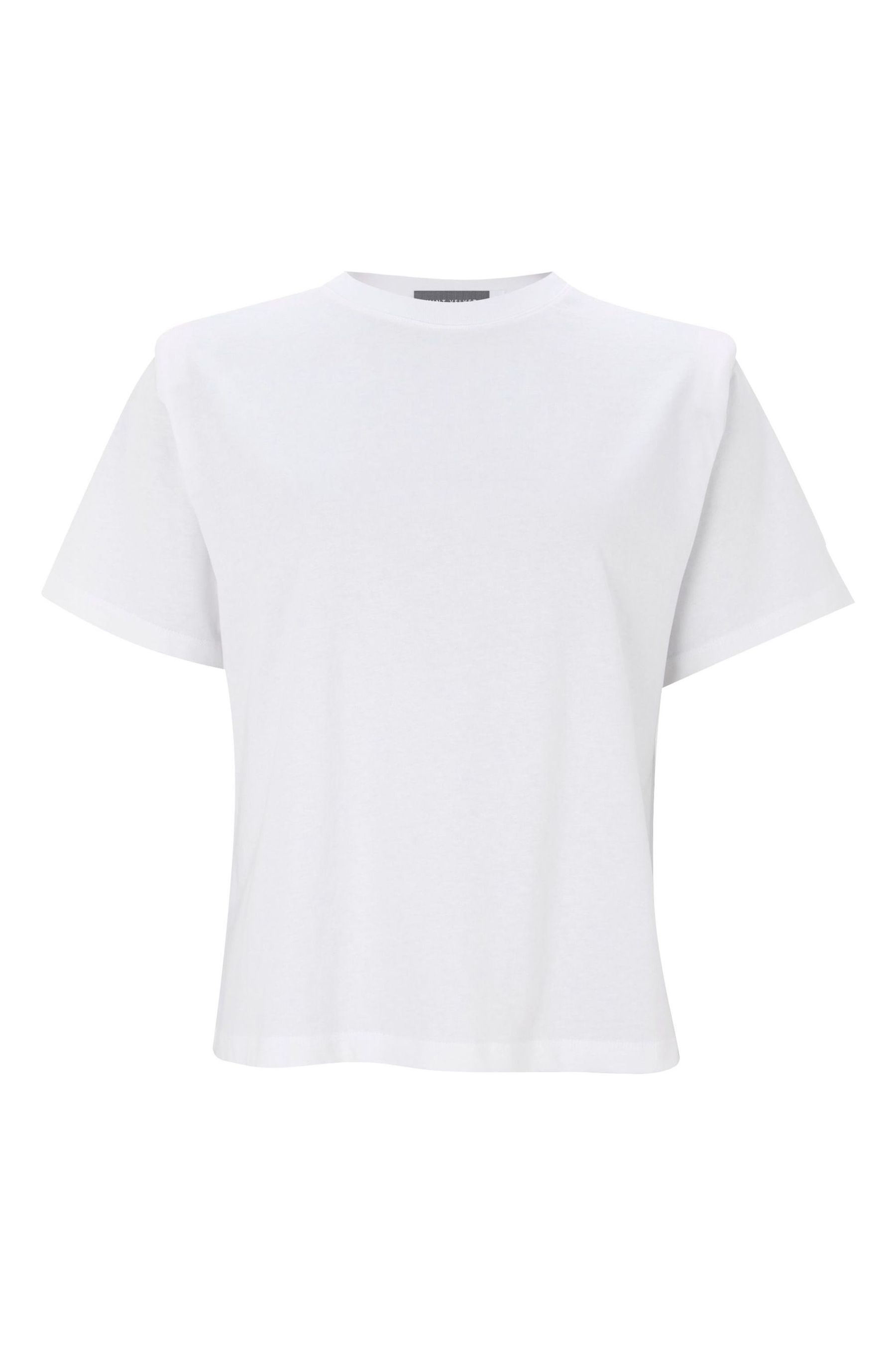 Buy Mint Velvet White Cotton Padded T Shirt from the Next UK