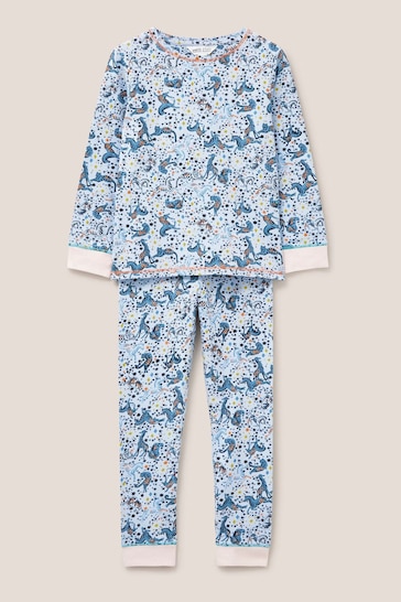 White Stuff Grey Jungle Jigsaw Printed Pyjamas Set