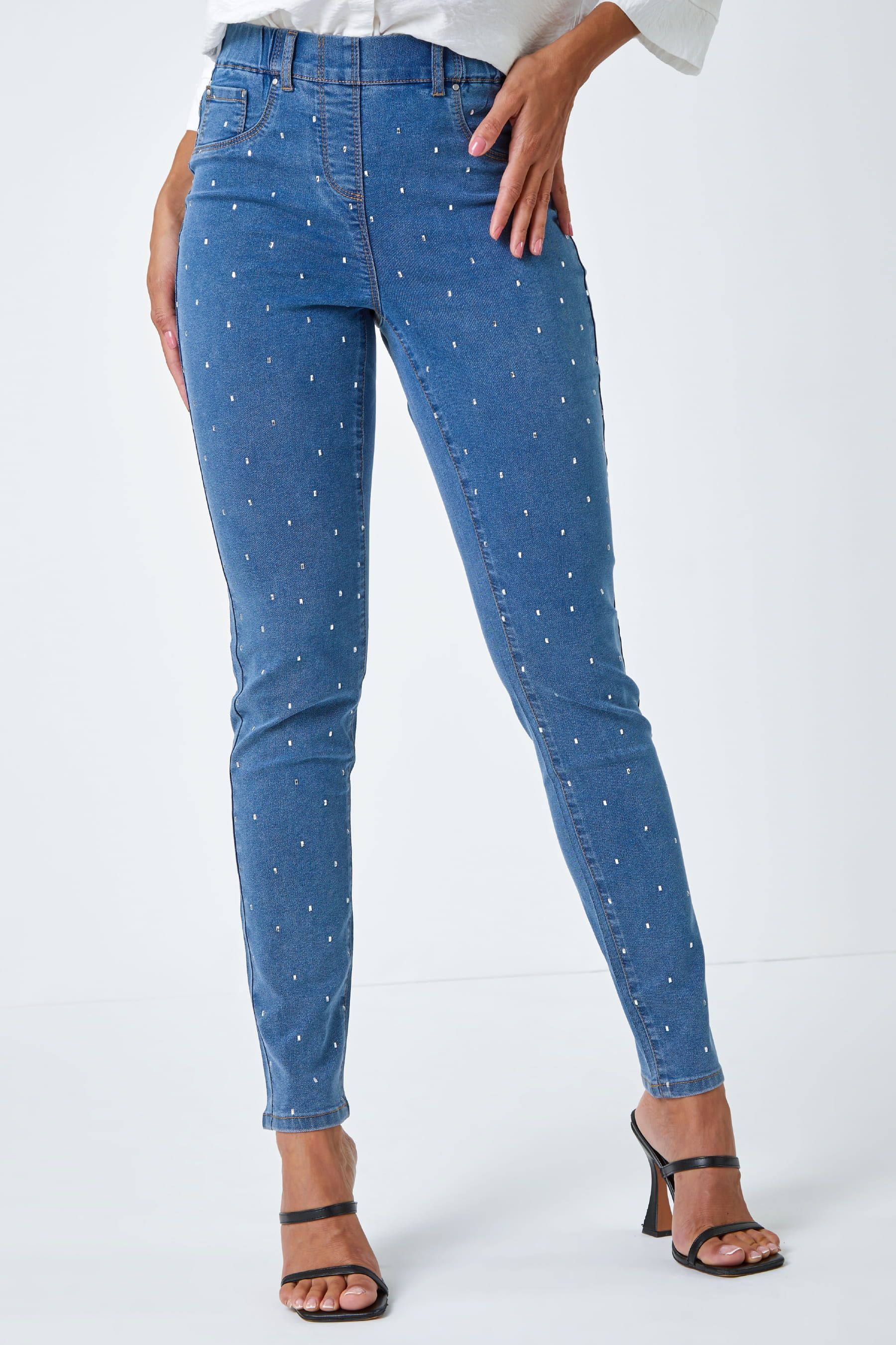 Diamante jeggings deals