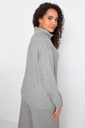 M&Co Grey Soft Touch Zip Top