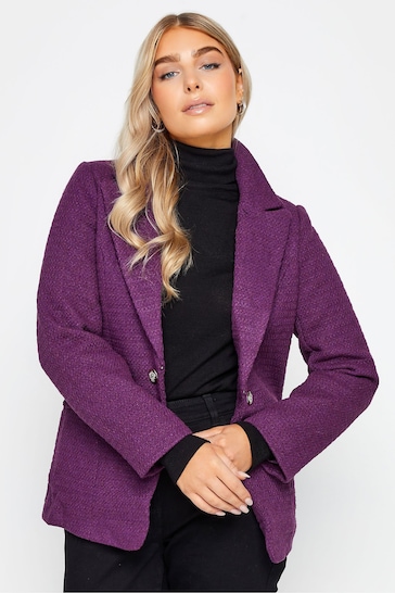 M&Co Purple Boucle Blazer