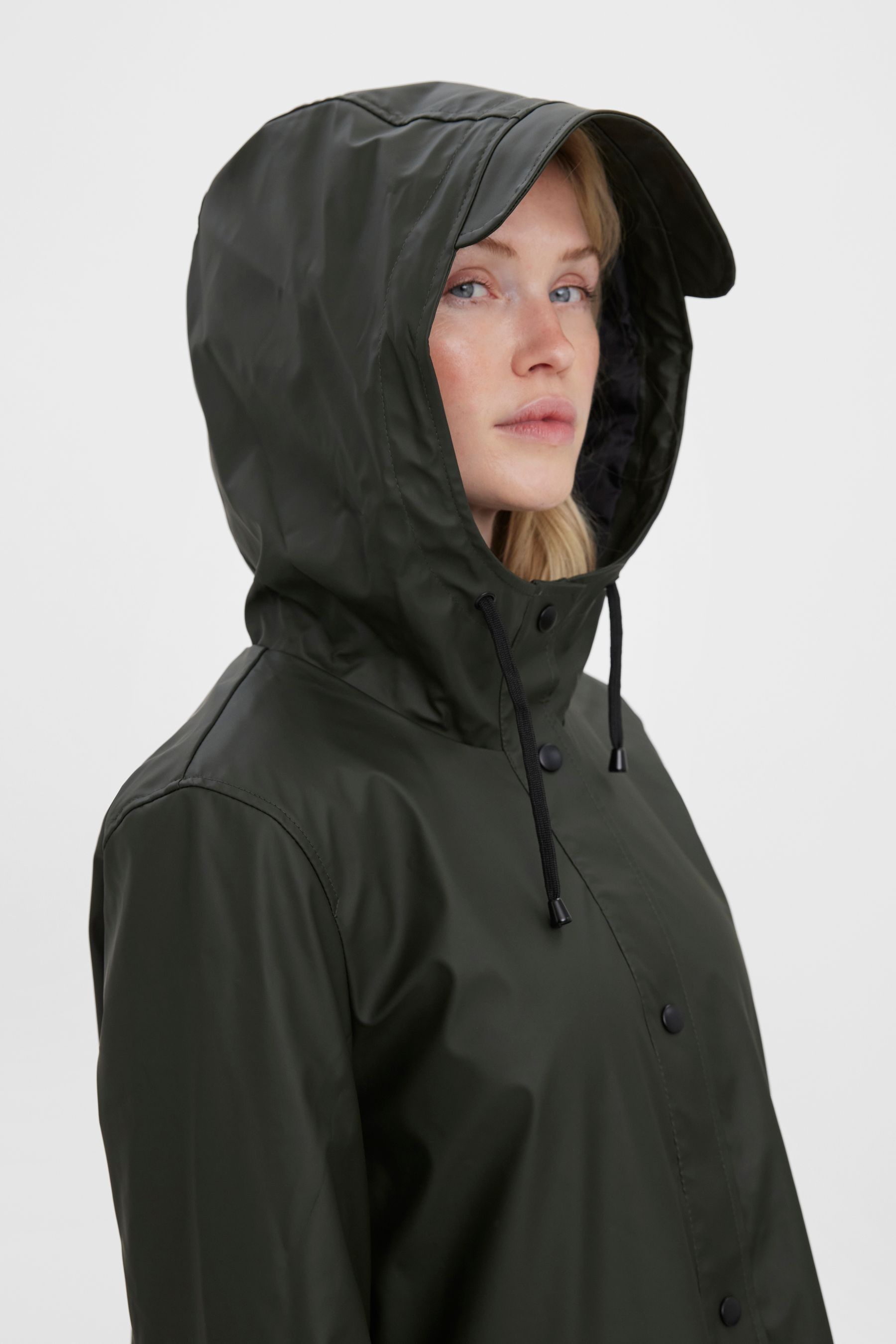 Buy VERO MODA Green Teddy Borg Lined Rain Coat from the Next UK
