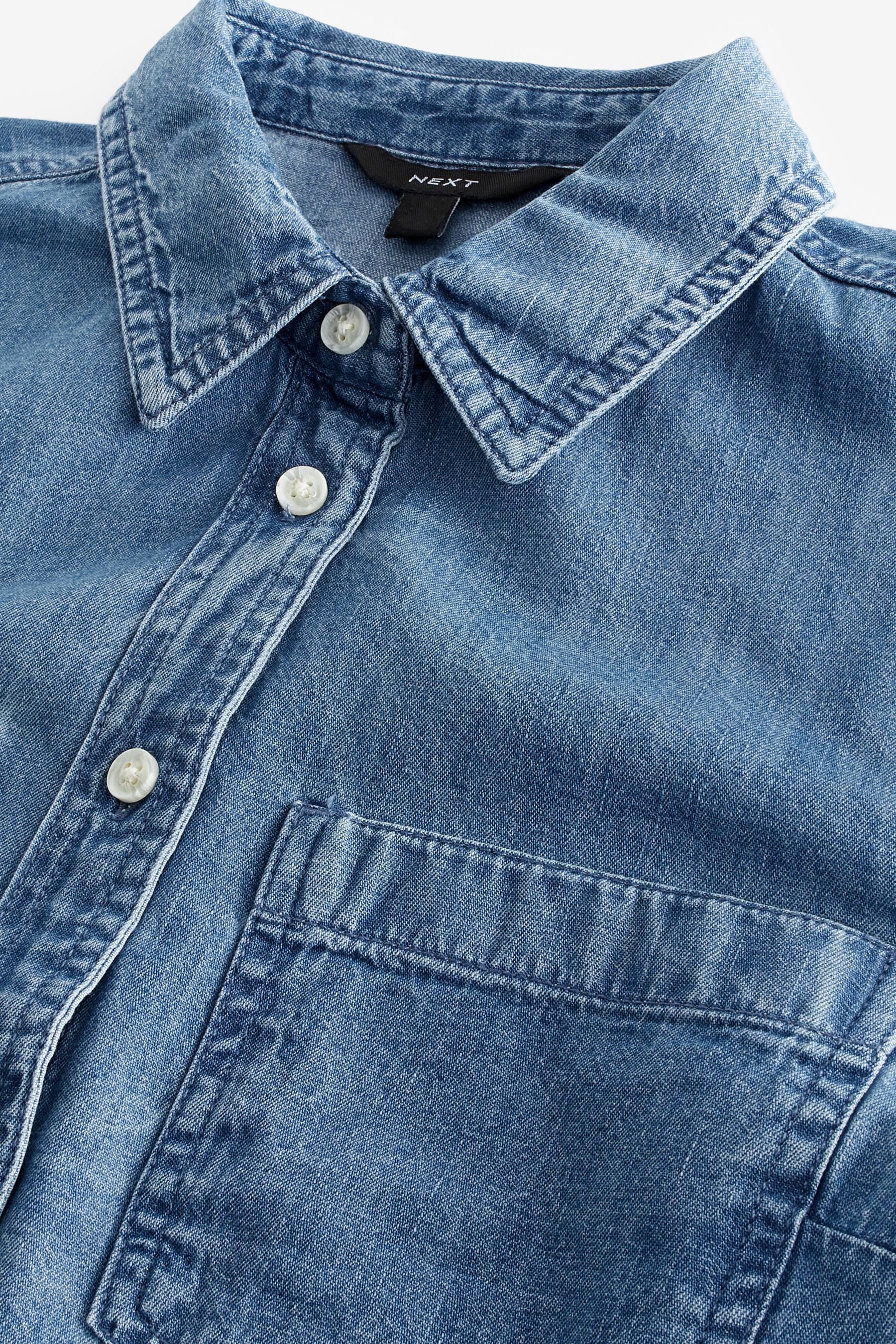 Cropped sales denim top