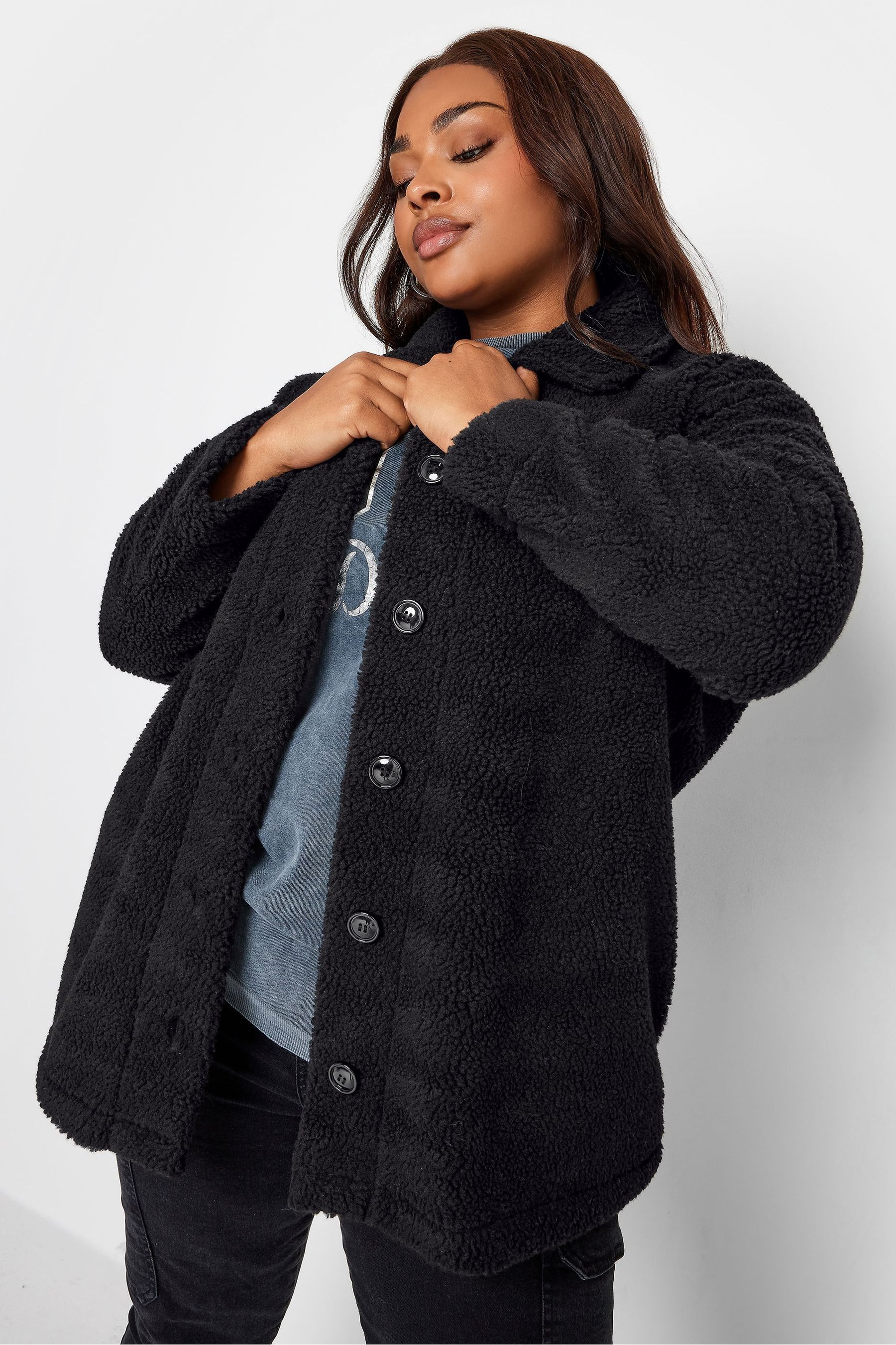 Black teddy bear cardigan sale