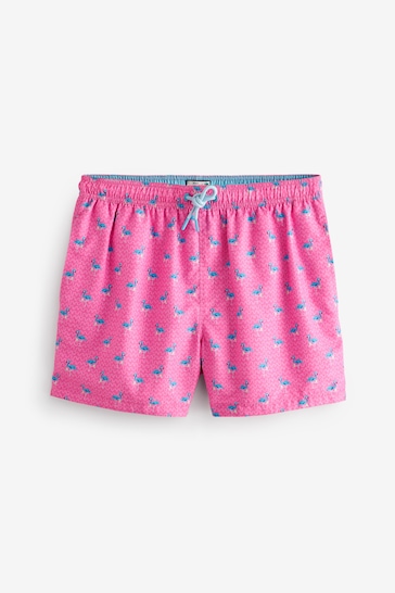 Pink Flamingo/Navy Swim Shorts 2 Pack