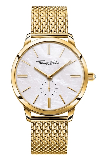 Thomas Sabo White Glam & Soul Gold Watch - Mother-of-Pearl Dial