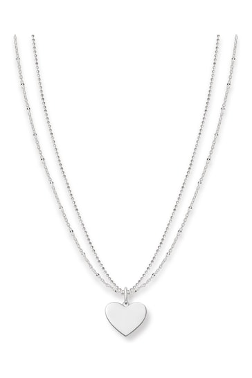 Thomas Sabo Silver Engravable Heart Necklace: A Romantic Token of Love