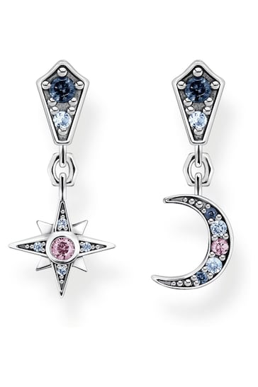 Thomas Sabo Silver Dreamy Star & Moon Drop Earrings