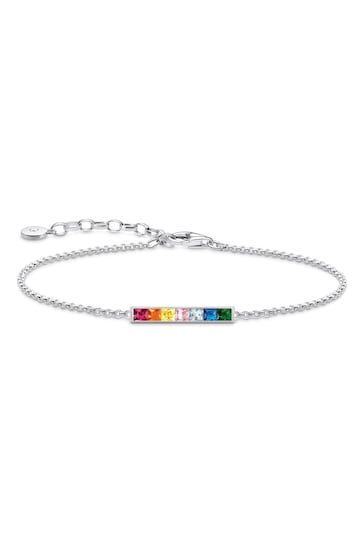 Thomas Sabo Silver Rainbow Bar Bracelet