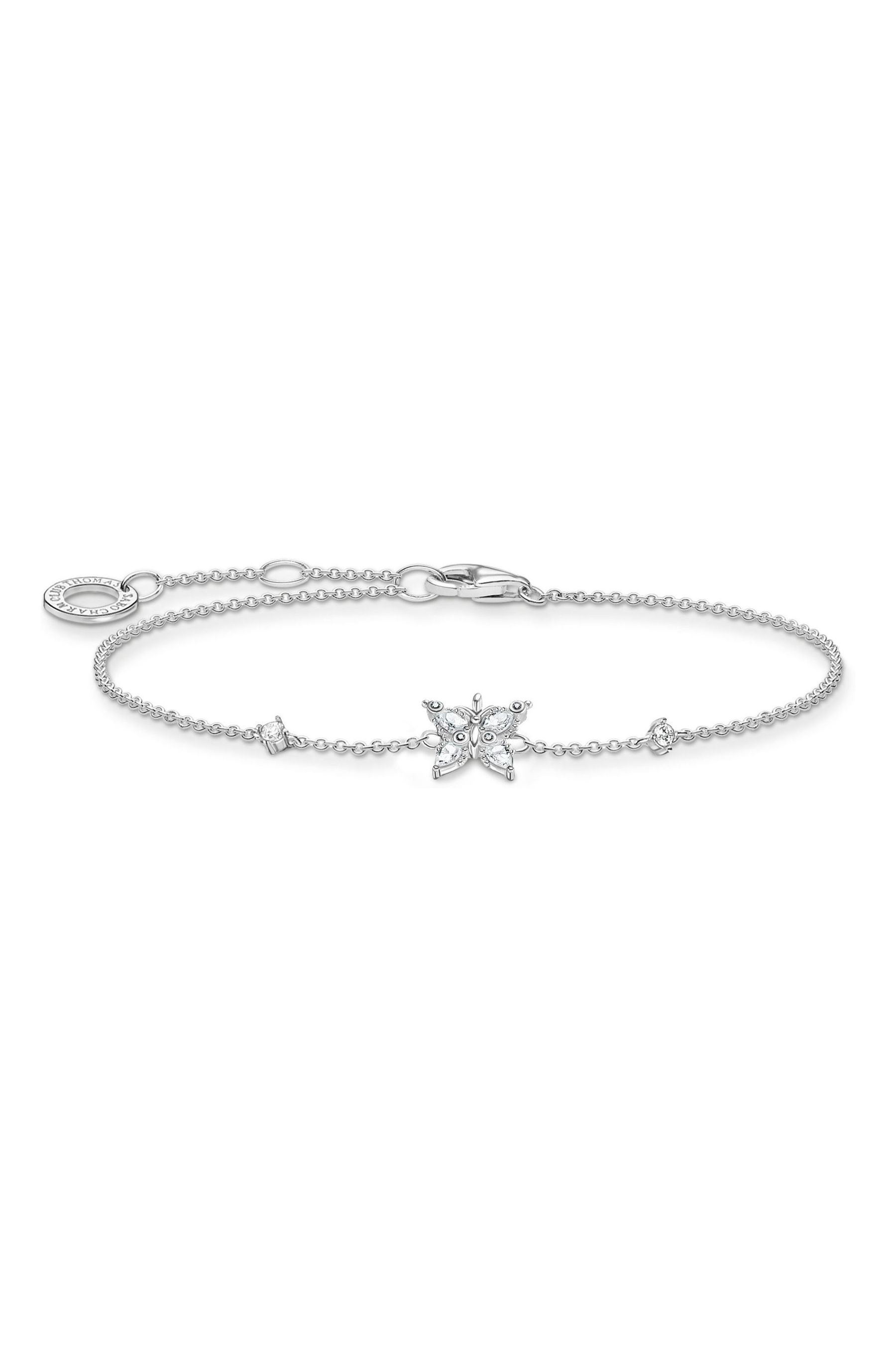 Buy Thomas Sabo White Sparkling Butterfly Bracelet from the Next UK online shop