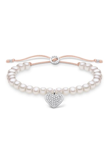 Thomas Sabo White Handcrafted Pearl Bracelet
