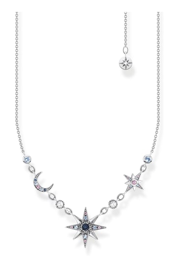 Thomas Sabo Silver Cosmic Star and Moon Necklace